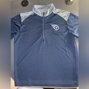 Antigua Tennessee Titans Golf Pullover - Quarter Zip - Navy - Large